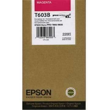 EPSON T603B00 Magenta UltraChrome K3 Ink Cartridge for Stylus Pro 7800/7880/9800/9880, 220ml - We Love tec
