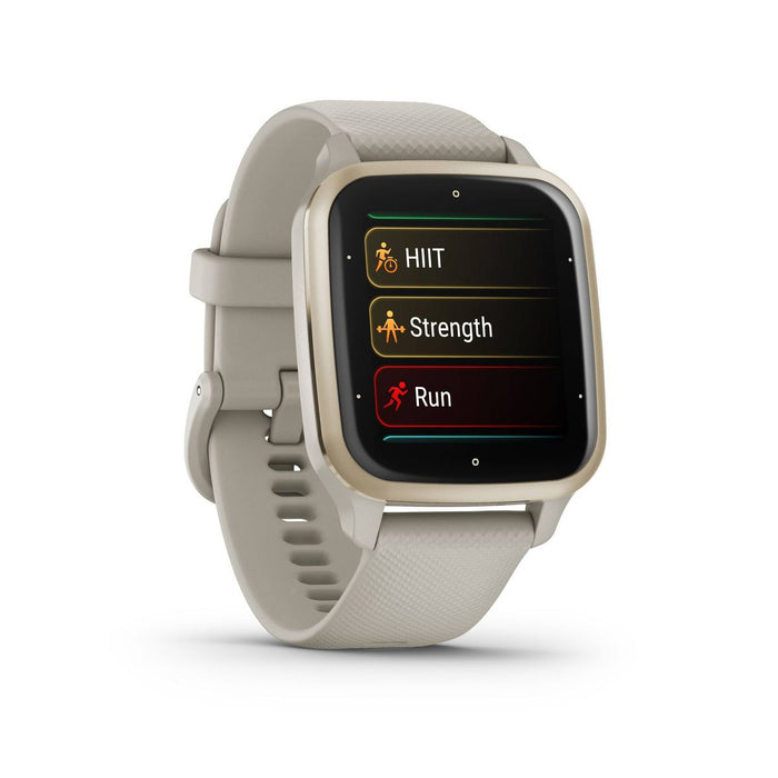 Garmin - Venu Sq 2 Music Edition GPS Smartwatch 40mm Fiber-reinforced polymer - Cream Gold