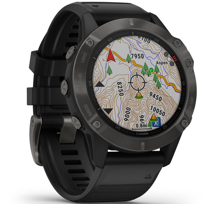 Garmin Fenix 6 Sapphire multi-sport GPS smart watch + fitness and wellness suite