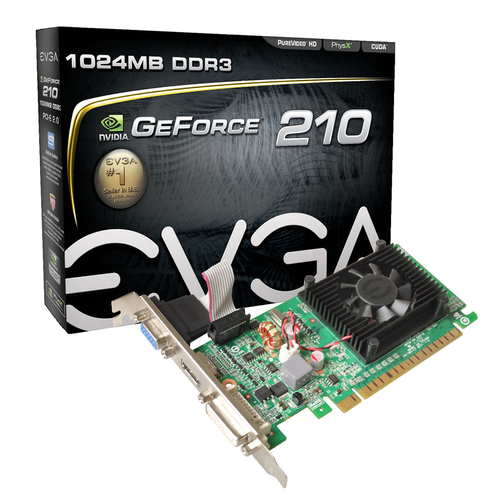 EVGA 01G-P3-1312-LR GeForce 210 1GB DDR3, 64bit HDMI/VGA/DVI - We Love tec