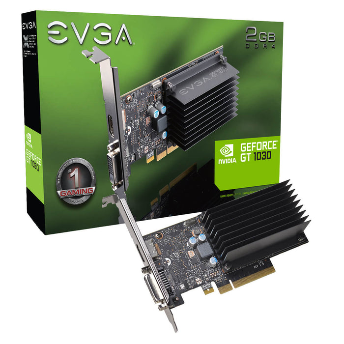 EVGA 02G-P4-6232-KR GeForce GT1030, 2GB SDDR4, Passive, Low Profile - We Love tec