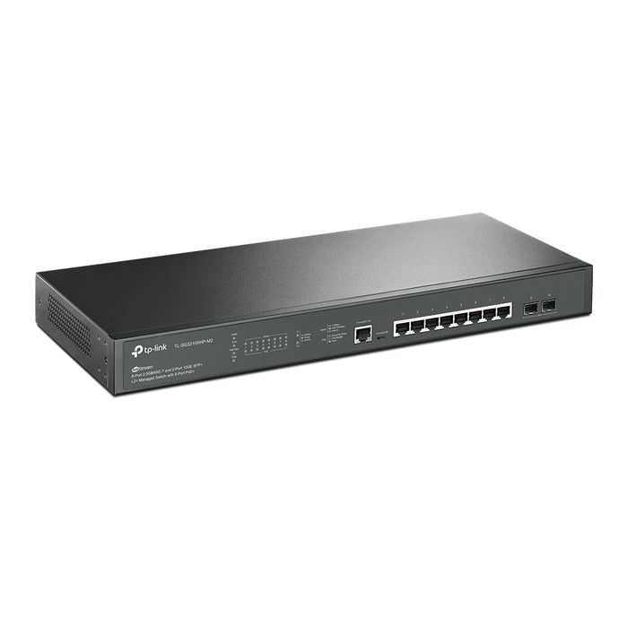 JeTP-Link Stream 8-Port 2.5GBASE-T and 2-Port 10GE SFP+ L2+ Managed Switch with 8-Port PoE+ (TL-SG3210XHP-M2)