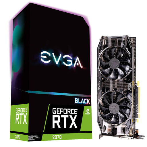 EVGA 08G-P4-1071-KR GeForce RTX2070 BLACK GAMING, 8GB GDDR6, Dual HDB Fans - We Love tec