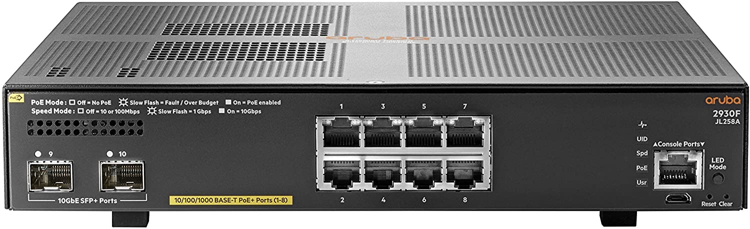 HP Aruba 2930F 8G PoE + 2SFP + Internal Switch Optical Disc Drive
