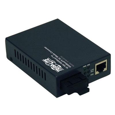 TRIPP LITE Fiber Optic Gig Media Converter UTP Gigabit Ethernet to Fiber (N785-001-SC) 10Mbit - s adapter and network card