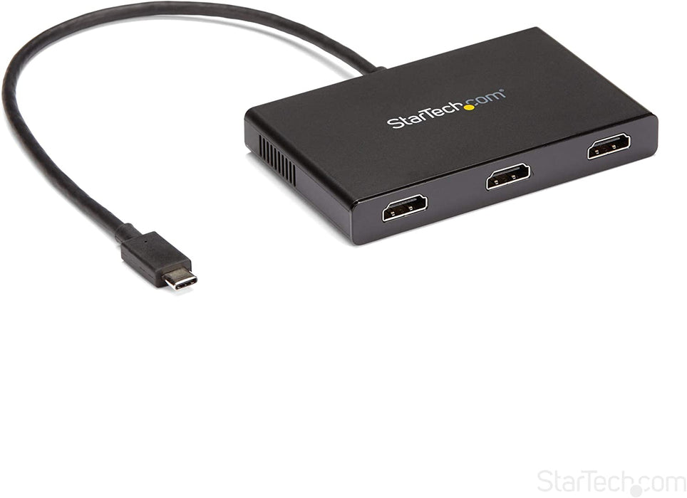 StarTech.com 3 Port Multi Monitor Adapter - USB-C to 3x HDMI - USB Type C to HDMI MST Hub - Dual 4K 30Hz or Triple 1080p - Thunderbolt 3 Compatible -Windows Only (MSTCDP123HD) Visit the StarTech store