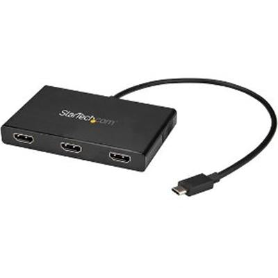 StarTech.com 3 Port Multi Monitor Adapter - USB-C to 3x HDMI - USB Type C to HDMI MST Hub - Dual 4K 30Hz or Triple 1080p - Thunderbolt 3 Compatible -Windows Only (MSTCDP123HD) Visit the StarTech store