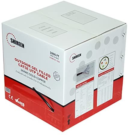 Shireen DC-1020 CAT5e 1000ft Cable, Outdoor Gel Filled UTP