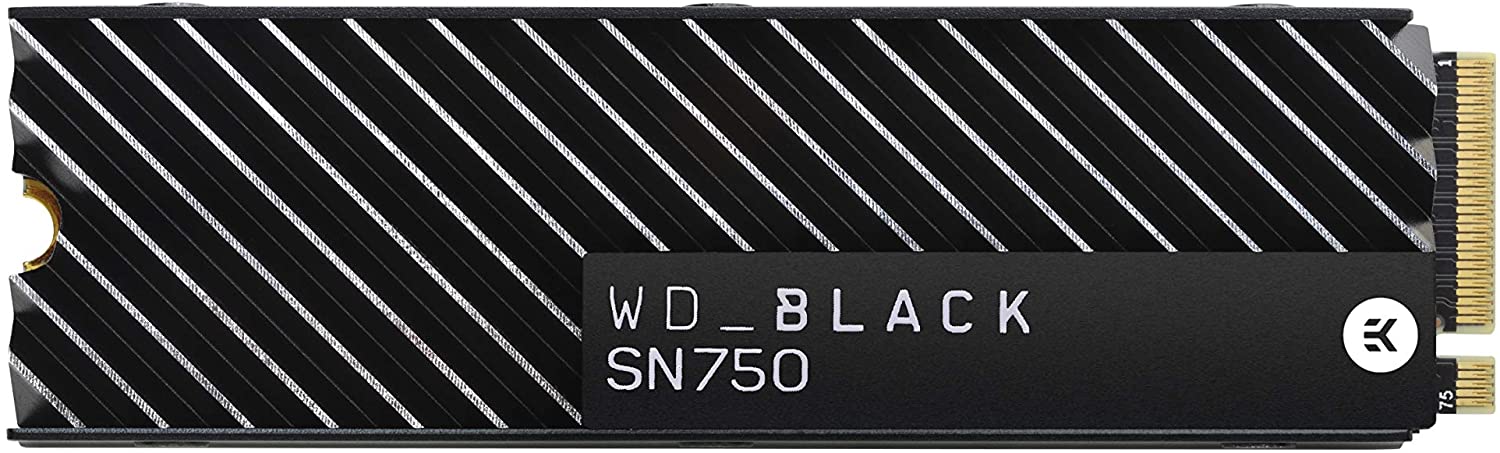 WD_Black SN750 NVMe Internal Gaming SSD with Heatsink - Gen3 PCIe, M.2 2280, 3D NAND - WDS100T3XHC