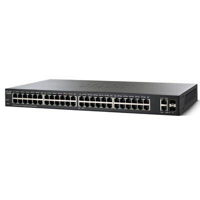RCisco Refresh SG220-50 Smart Switch with 50 Gigabit Ethernet (GbE) ports with 2 Gigabit Ethernet Combo Mini-GBIC SFP (SG220-50-K9-NA-RF) remanufactured