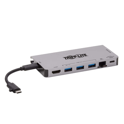 Tripp Lite U442-DOCK5D-GY - USB C Docking Station (4K, HDMI, GbE, SD Card Reader)
