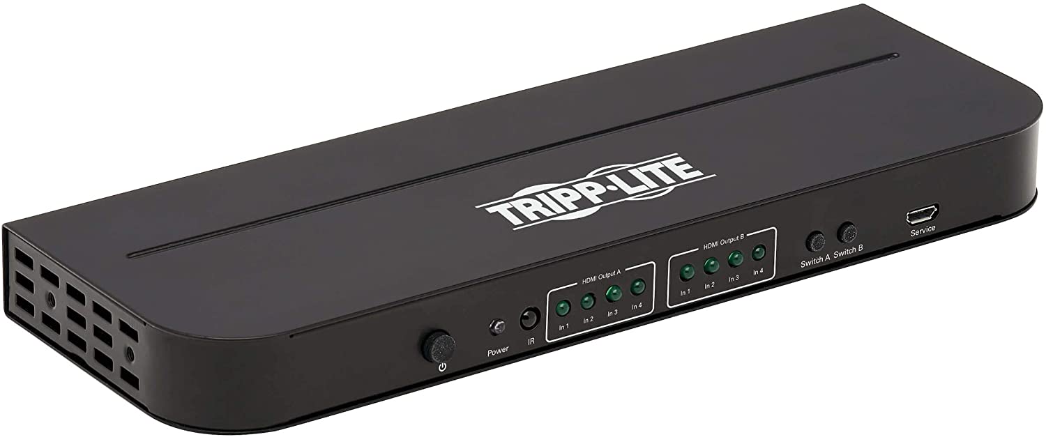 Tripp Lite 4x2 HDMI Matrix Switcher with 4K @ 60Hz Audio Extractor (B118-2X4-4K-A) Tripp Lite 4x2 HDMI Matrix Switcher with 4K 60Hz Audio Extractor (B118-2X4-4K-A)