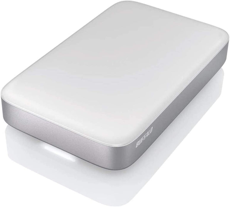 BUFFALO Technology MiniStation - Portable Hard Drive with Thunderbolt Cable, USB 3.0, Silver Color, Silver