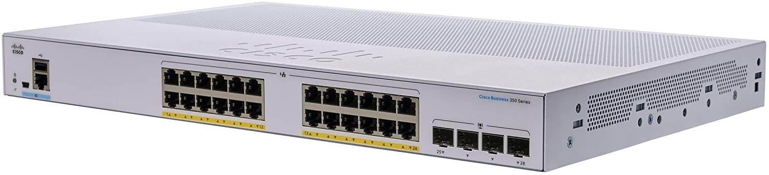 Cisco Business Managed Switch CBS350-24P-4G | 24 GE ports | PoE | 4x1G SFP | Limited Lifetime Protection (CBS350-24P-4G)