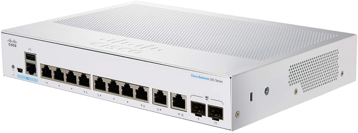 Cisco Business CBS350-8T-E-2G Managed Switch | 8 GE ports | Ext PS | 2x1G Combo | Limited Lifetime Protection (CBS350-8T-E-2G)
