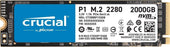Crucial P1 CT2000P1SSD8 Internal Solid Hard Drive 2TB SSD (3D NAND, NVMe, PCIe, M.2)
