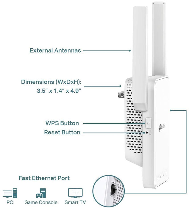 TP-Link AC1200 WiFi Extender RE315  Covers Up to 1500 Sq.ft and 25 Devices