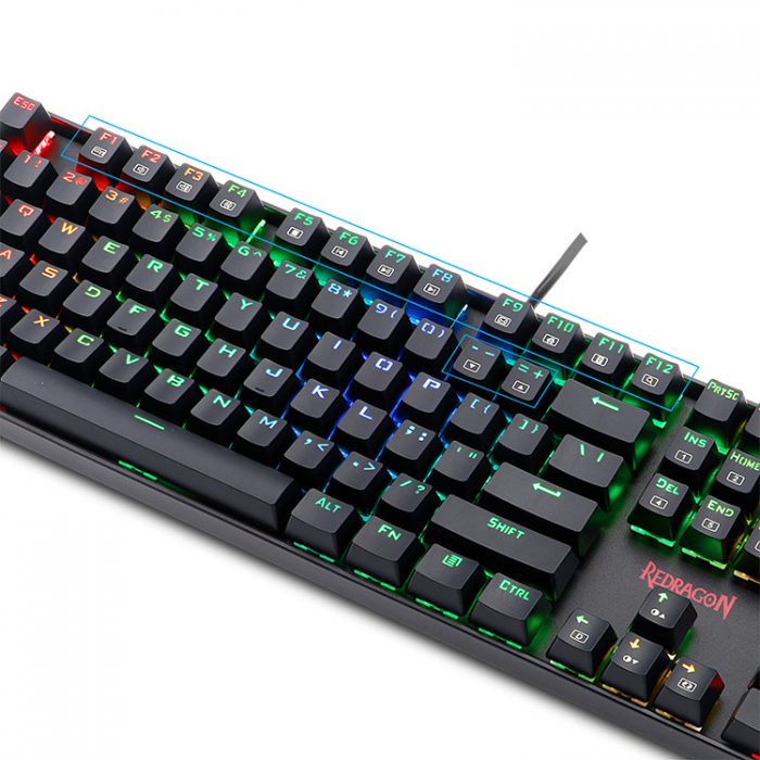 Redragon K551RGB MITRA Mechanical Gaming Keyboard, Black, English - We Love tec