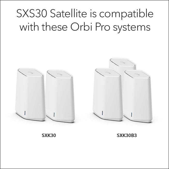NETGEAR Orbi Pro WiFi 6 Mini Add-on Satellite – Works with Your Orbi WiFi 6 Mini Router or System Adds 2,000 sq. ft. Coverage (SXS30)