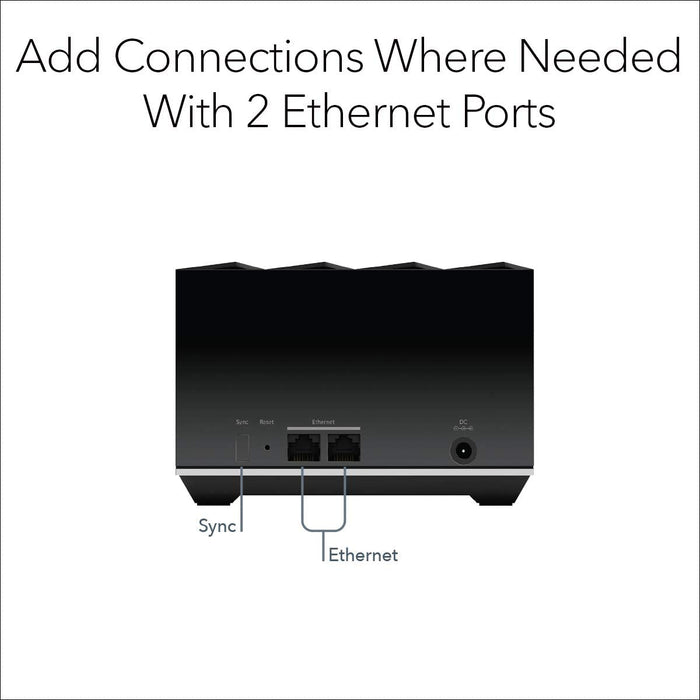 Netgear Nighthawk Tri-Band Whole Home Mesh WiFi 6 Add-on Satellite (MS80-100NAS)