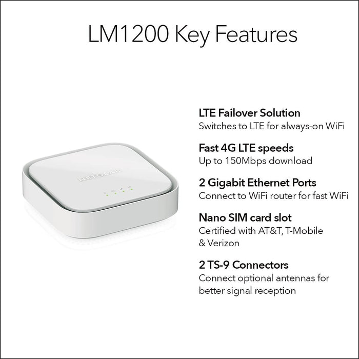 NETGEAR 4G LTE Broadband Modem (LM1200)
