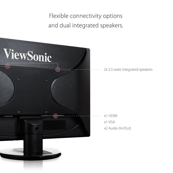 ViewSonic VA2246MH-LED 22-inch Full HD 1080p LED Monitor with HDMI and VGA Inputs for Home and Office, VIE-VA2246MH-LED - We Love tec