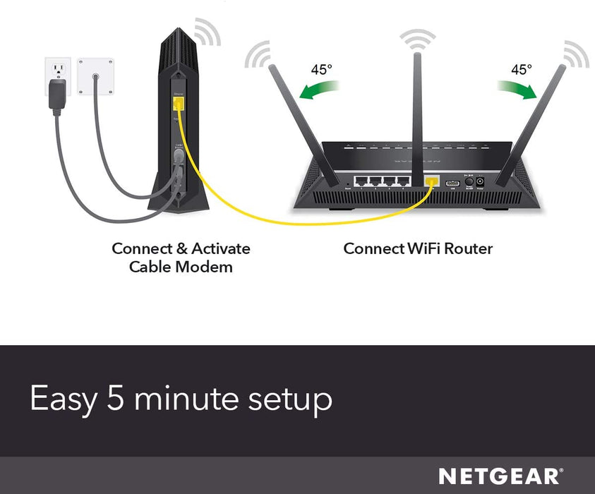 Netgear (32x8) DOCSIS 3.0 Gigabit Cable Modem. Maximum download speeds of 1.4Gbps. Certified for XFINITY by Comcast, Time Warner Cable, Charter and more (CM700)