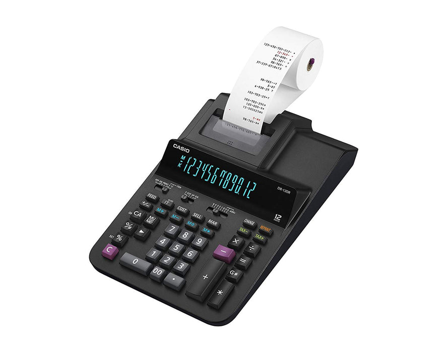 Casio DR-120R Full-Sized Printing Calculator, Black - Free Shipping - We Love tec