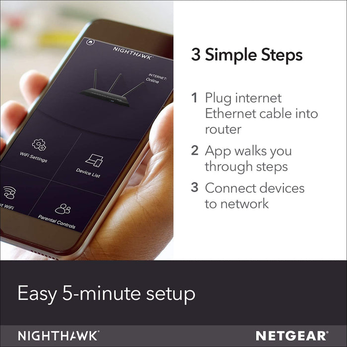 Netgear Nighthawk Smart WiFi Router AC2300 Wireless Speed (R7000P-100NAS)