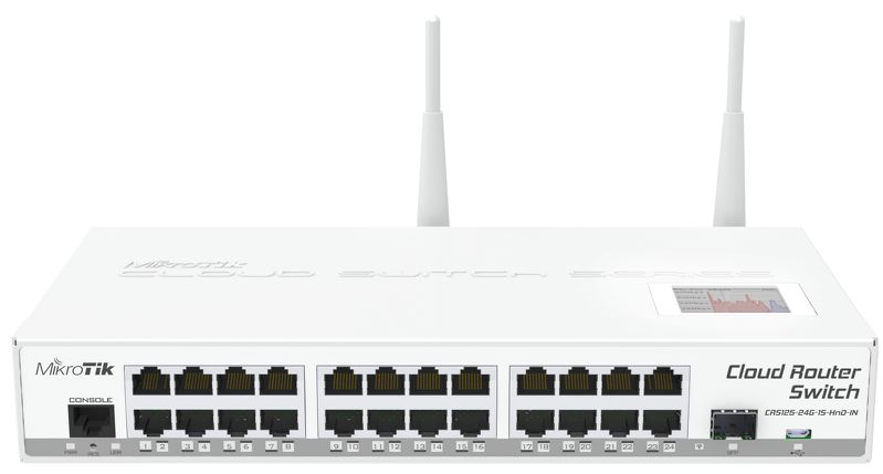 MikroTik CRS125-24G1S2Hn Cloud Router Switch 600MHz 128MB 24xGb - We Love tec