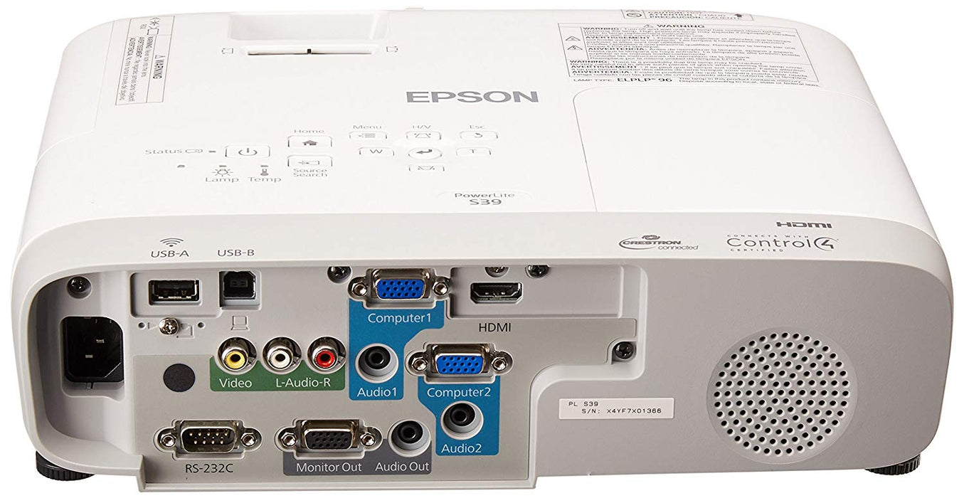 EPSON V11H854020 PowerLite S39 Projector, SVGA 3LCD - We Love tec