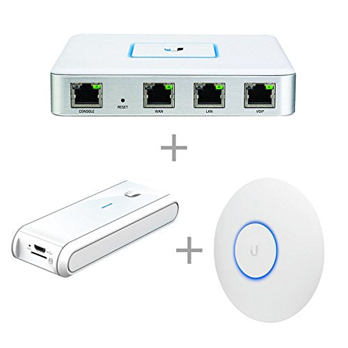 Ubiquiti USG Unifi Security Gateway (1 Item) Bundle with Ubiquiti UC-CK Unifi Cloud Key - Remote Control Device (1 Item) & Ubiquiti Networks UAP-AC-PRO-E Access Point Single Unit (1 Item)