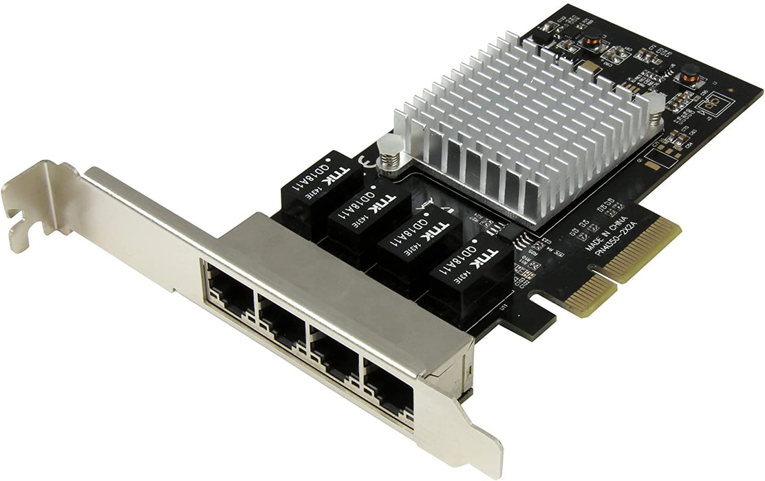 StarTech ST4000SPEXI - PCI Express PCI-E Ethernet Gigabit Network Adapter Card with 4 1 Gbps RJ45 Ports and Intel i350 Chipset
