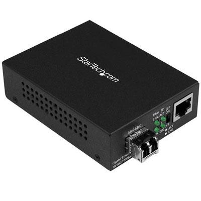 StarTech.com MCM1110MMLC Multimode LC Multimode (MM) Fiber Converter for Network 10-100 - 3,280.8 - 1,804.5 ft - Gigabit Ethernet - 850nm - with SFP Transceiver