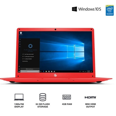 14.1" Laptop  Red