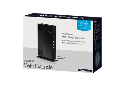 NETGEAR Dual-band WiFi 6 Mesh Extender, 1.8Gbps (EAX20)