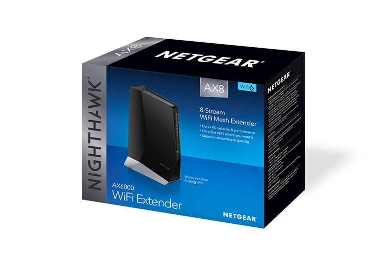 Netgear Nighthawk WiFi 6 Mesh Range Extender - Add up to 2,500 sq. ft. and 30+ devices with AX6000 Dual (EAX80)