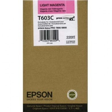 EPSON T603C00 Light Magenta UltraChrome K3 Ink Cartridge for Stylus Pro 7800/7880/9800/9880, 220ml - We Love tec