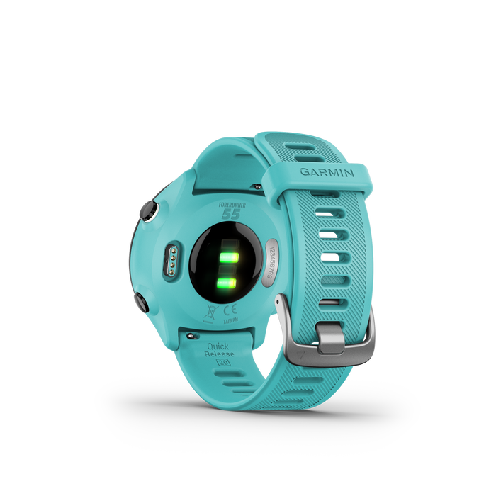 Garmin Forerunner 55, GPS Running Watch with Daily Suggested Workouts, Up to 2 Weeks of Battery Life, Aqua (010-02562-02)