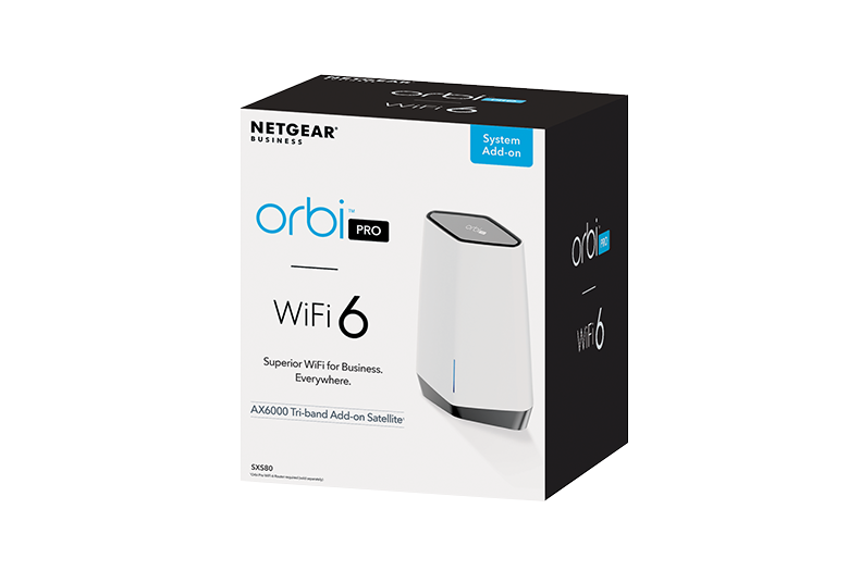 NETGEAR Tri-Band Orbi Pro WiFi 6 Add-On Satellite (SXS80)