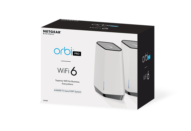 NETGEAR AX6000 Tri-Band Orbi Pro WiFi 6 WiFi System - Pack of 4 (SXK80B4)