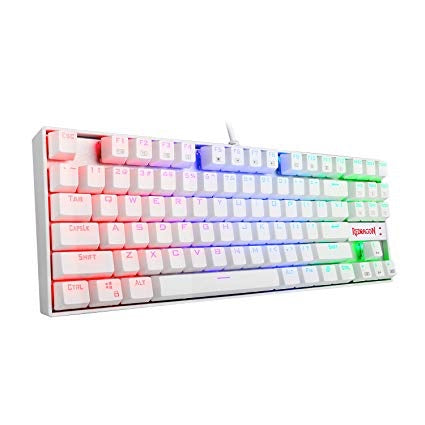 Redragon K552RGB-W KUMARA Mechanical Gaming Keyboard, White, English - We Love tec