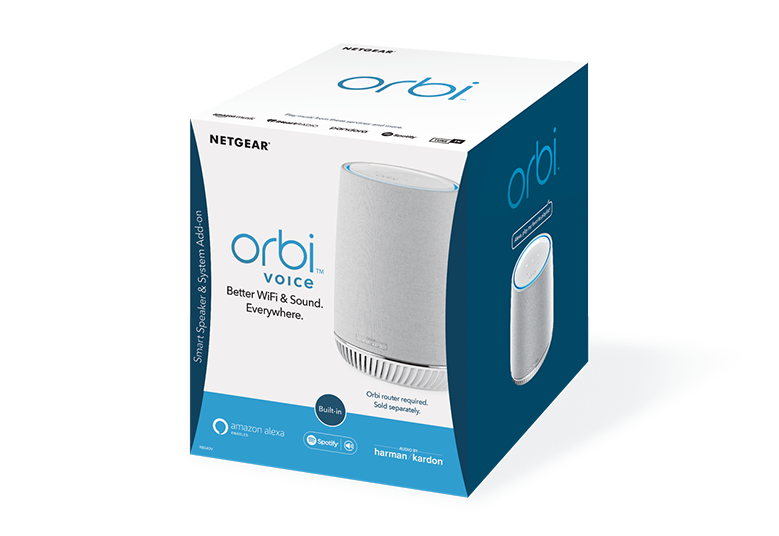 NETGEAR Orbi Tri-band Smart Speaker & Mesh WiFi Extender, 2.2Gbps (RBS40V)