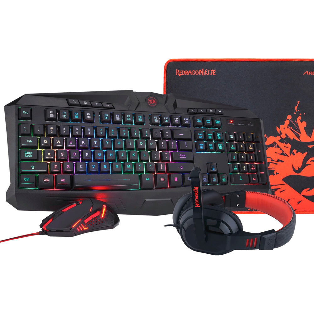 Redragon K503RGB-SP + M601 + H101 + P001, with adapter 4 in 1 Combo, Spanish - We Love tec