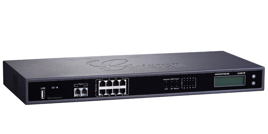 Grandstream UCM6108 IP PBX with 8 FXO and 2 FXS Ports - We Love tec