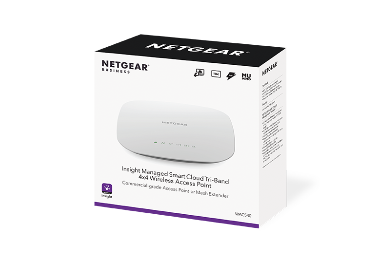 NETGEAR AC3000 Tri-Band PoE Insight Managed Smart Cloud Wireless Access Point (WAC540)