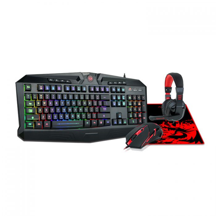 Redragon K503RGB-SP + M601 + H101 + P001, with adapter 4 in 1 Combo, Spanish - We Love tec
